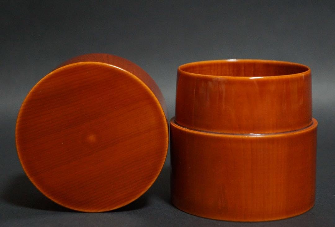 茶道具　飛騨春慶塗　俵石堂　福田屋造　中次棗　共箱　C　R5103 茶道具 飛騨春慶塗 俵石堂 福田屋造 中次棗 共箱 C R5103